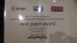 Best paper award